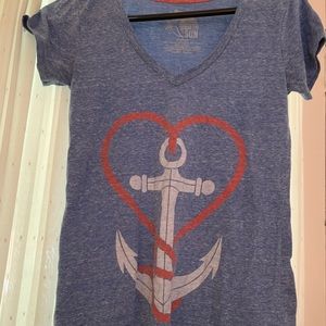 V Neck Anchor T Shirt